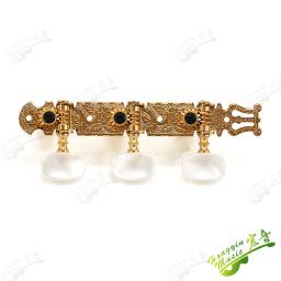 Guitarra clássica String Tuning Pegs, cabeças de máquina, teclas Tuners, dourado, DJ204GK-P1W, 1 conjunto - Image 2