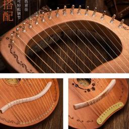 Rena 16 cordas lira harpa madeira cor lyra instrumentos de cordas - Image 4