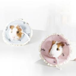 Colar pequeno do elizabetano do animal de estimação para o rato anão da cobaia colar da recuperação do pescoço do cone da proteção do hamster anti-mordida sratch após a lesão - Image 2