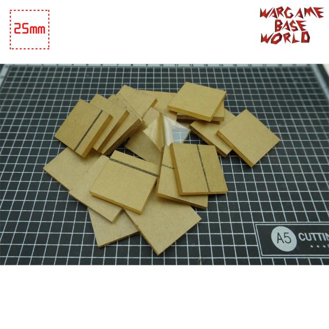 Base transparente universal para miniaturas de wargame quadradas de 25mm