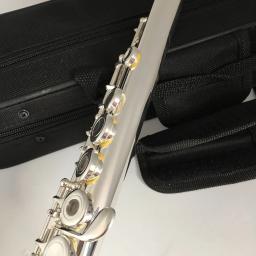 Cupronickel profissional C flauta chave, banhado a prata, instrumentos musicais com estojo e acessórios, Top Japão, FL-471, 16 buracos - Image 4