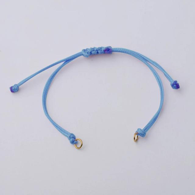 Corda Ajustável Multicolorida para Pulseiras Feitas à Mão - Kit com 5 Peças, Encantos e Conectores para Acessórios de Joias DIY