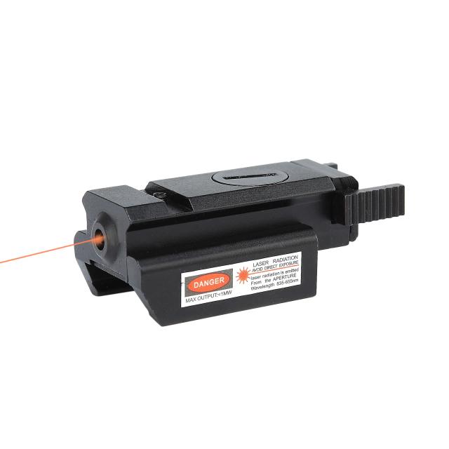 Mira laser para caça, mira laser de ponto vermelho compacto com trilho picatinny para pistola verde ou vermelho