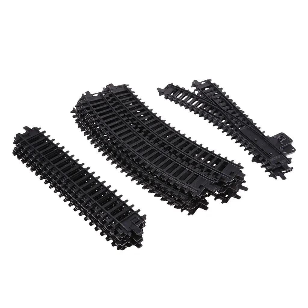 26x acessório diy 1/87 ho modelo de plástico trem ferroviário kits de trilhos presente - Image 1