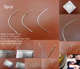 Conjunto de agulhas de costura profissional, 17 peças, artesanato, sapateira, linha de costura, agulha de gancho, cortador de faca + cabo - Image 2