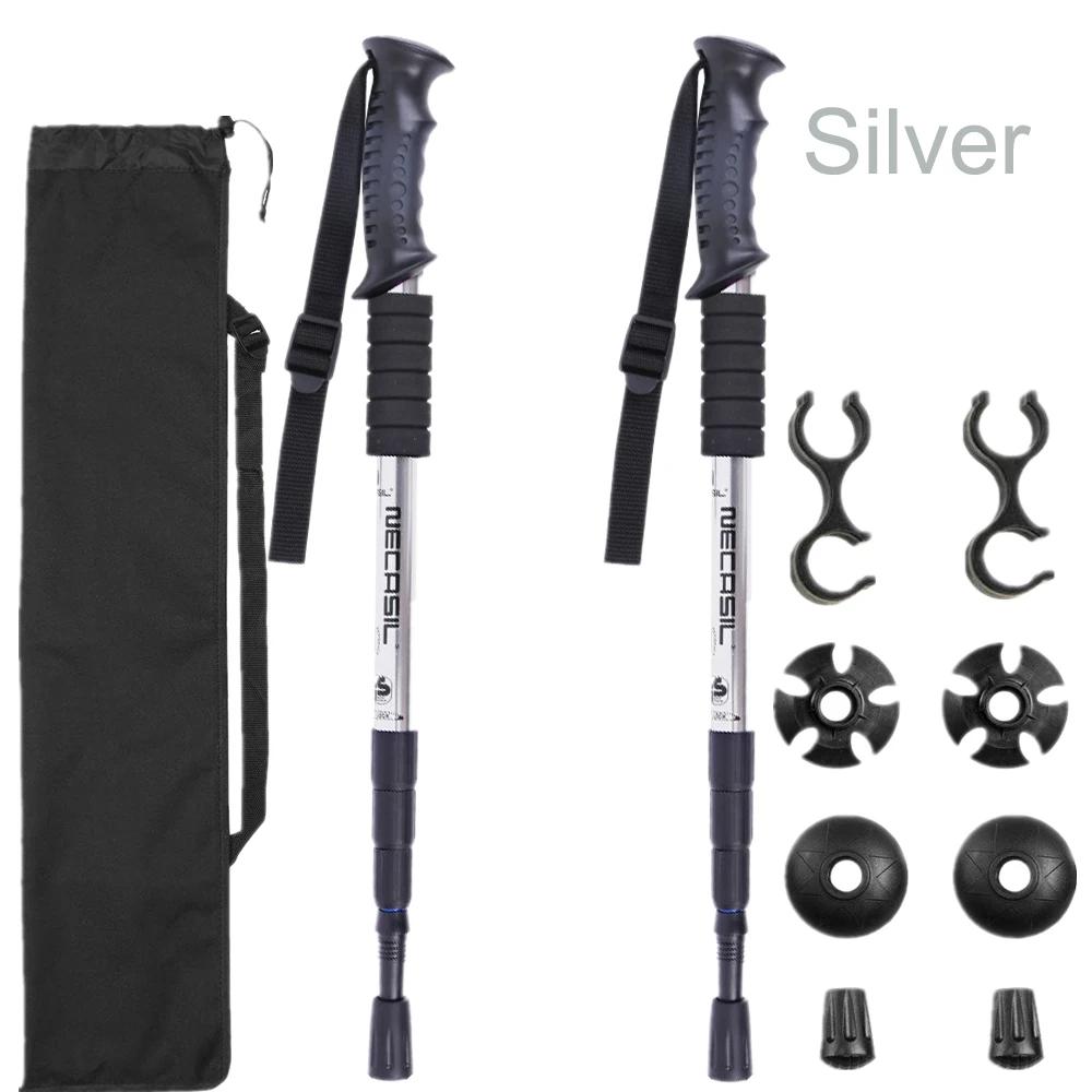 Pólo telescópico de alumínio nórdico para trekking, vara de caminhada, vara de acampamento, acampamento de esqui, muletas ao ar livre, 2pcs por lote - Image 1