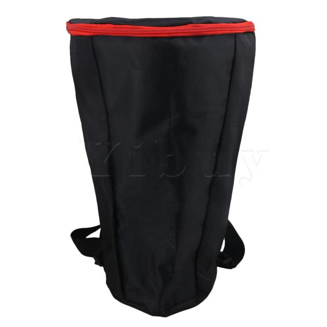 Estojo de Tecido Reforçado para Tambor com Zíper - Gig Bag Macio para Percussão Africana 12"