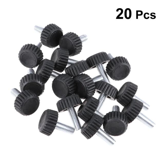 Pés Plásticos Ajustáveis com Parafusos M6 - Conjunto de 20 Acessórios para Móveis