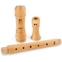 Aiersi-Flauta soprano madeira gravador com estojo rígido, 3 peça Blockflute estilo alemão ou barroco, profissional madeira de bordo - Image 5