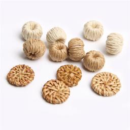 Palha De Milho Natural Tecido Pingente para DIY Fazer Brincos, Charme De Rattan, Trança De Bambu Artesanal, Acessório De Jóias, 11-49mm, 2-5 Pcs - Image 6