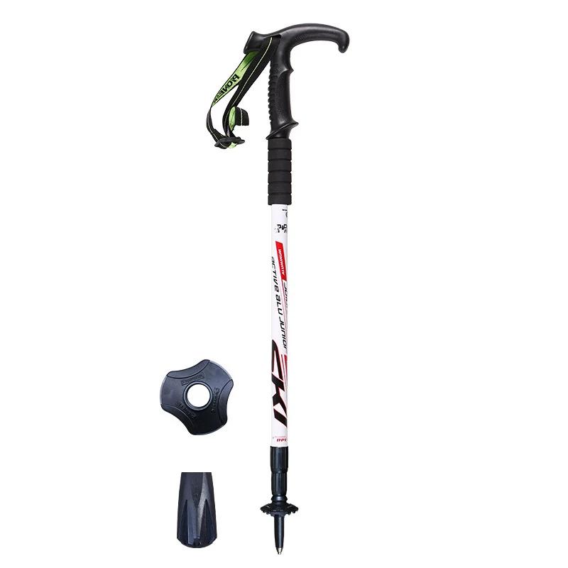 Pioneer-bastões de caminhada telescópicos de liga de alumínio, leve, 65-135cm, cabo em formato de t, para áreas externas, caminhadas, escaladas - Image 1