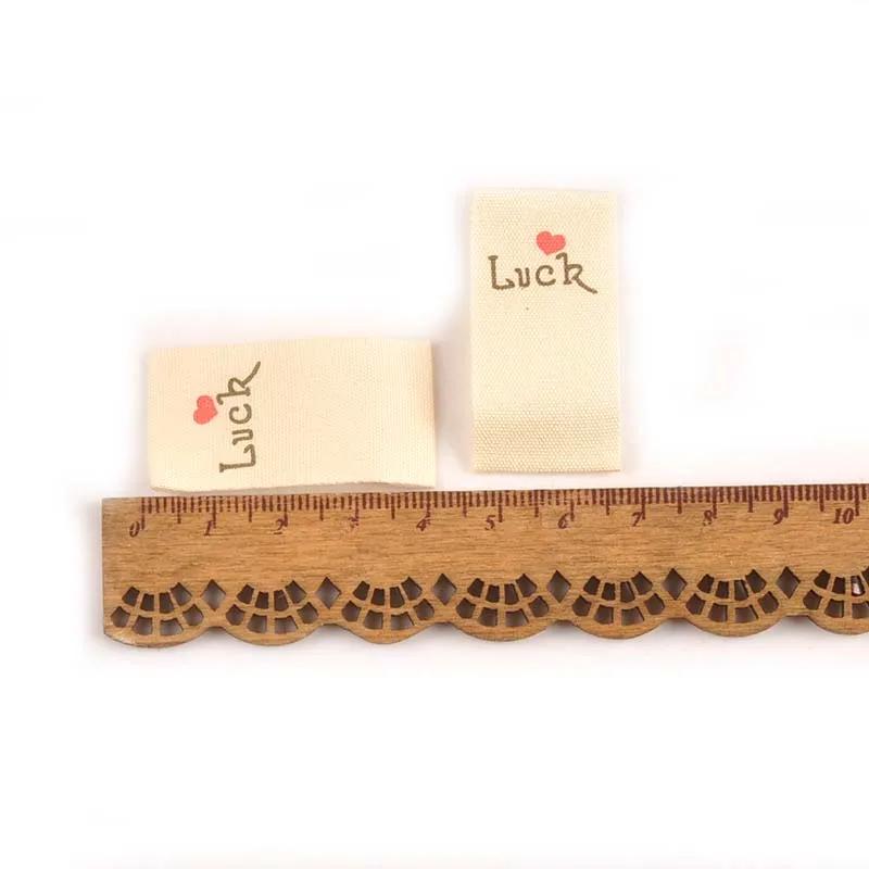 Mistos etiquetas de roupas bege, artesanal, algodão impresso, etiqueta tecida para acessórios de costura, etiquetas do vestuário, artesanato lavável, CP2395, 50PCs - Image 1