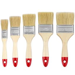 Conjunto de pincéis de pintura com cerdas, madeira sólida, mancha, óleo artístico, aquarela, para parede, pincel por número - Image 1