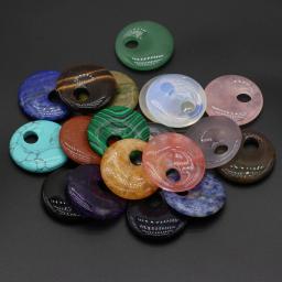 Contas de pedra natural semi-preciosas pedras redondas grandes contas de furo para fazer jóias diy colar pulseira brincos accessories25mm - Image 1