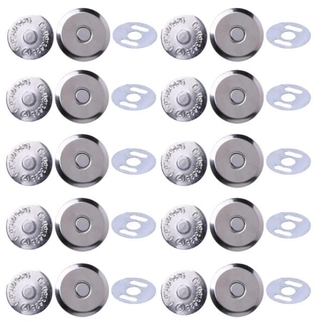 Conjuntos de Fechos de Pressão Magnéticos de Metal 14mm e 16mm para Costura em Bolsas de Artesanato - Envio Direto