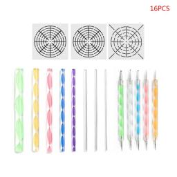 16 pçs/set Mandala Pontilhando Ferramentas Kit para Pintura Pedra Rocha Cerâmica Vara Stencil dropshipping - Image 1