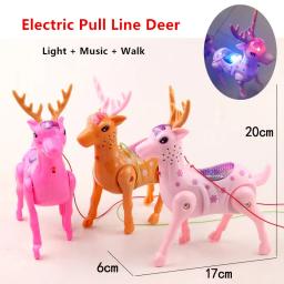 Atualizar elétrica puxar linha animal brinquedo unicórnio, cavalo, veado, porco, esquilo, gado e cão, com luz + música + andando - Image 2