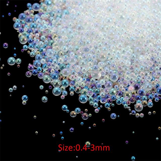 Mini Bolhas de Cristal para Decoração de Unhas DIY - Grânulos de Vidro e Resina para Moldes de Silicone e Epóxi UV, Disponíveis em 10g e 20g, Tamanhos de 0.4 a 3mm