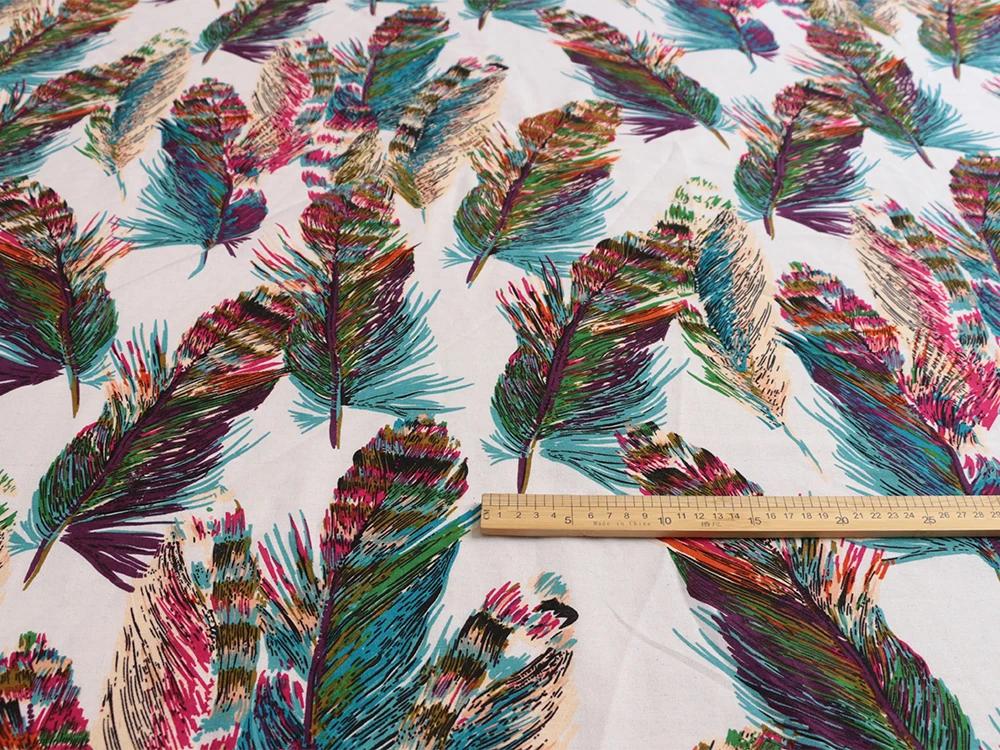 50cm * 140cm imprimir algodão linho tecido artesanato, diy, costura, remendo, vestido, camisa material natural - Image 1