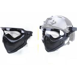 Máscara protetora de segurança para paintball, óculos anti-neblina, preto/amarelo/lente limpa, equipamento para airsoft tático - Image 6