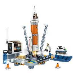 Blocos de construção de brinquedo, crianças, transportadora de satélite, lançamento de foguete, modelo de blocos de construção, veículo de astronauta - Image 1