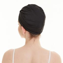 Mulheres Tecido Boné de natação, Esportes Aquáticos, Piscina, Cabelo Comprido, Elástico Alto, Bonés de Banho, Chapéu, Camada Dupla, Elástico, Turbante de Nylon, Feminino - Image 3