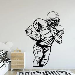 Adesivo de parede de futebol americano, arte criativa para decoração de casa em quartos de crianças - Image 1