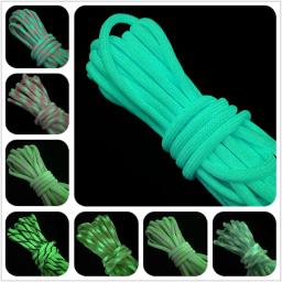 Luminous Para Cord Parachute Cord, Corda Lanyard, Mil Spec Tipo, DIY Pulseira Cabo Acessórios, 2mm, 4mm, 5 jardas por lote - Image 1