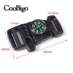 Apito de sobrevivência a emergências, fivela com bússola para acampamento ao ar livre, pulseira de paraquedas, mochila, alça, acessórios para bolsa com 10 peças - Image 3
