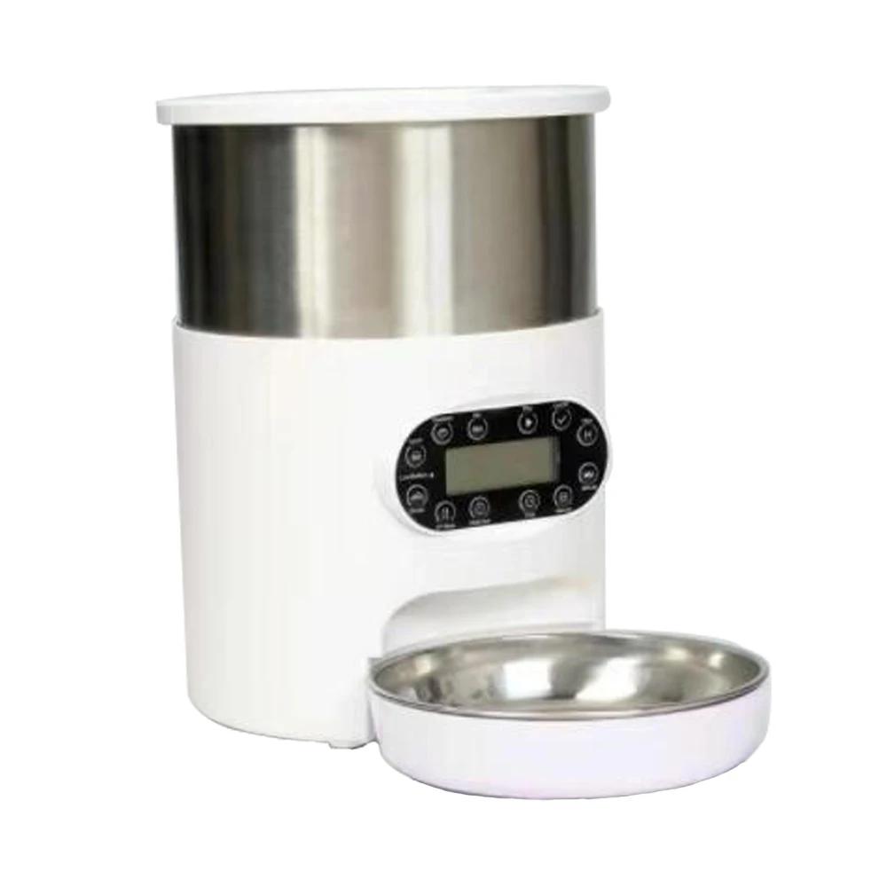 Stainless Steel Pet Food Dispenser com Tempo de Gravação, Smart App, Alimentador Automático para Cães e Gatos - Image 1