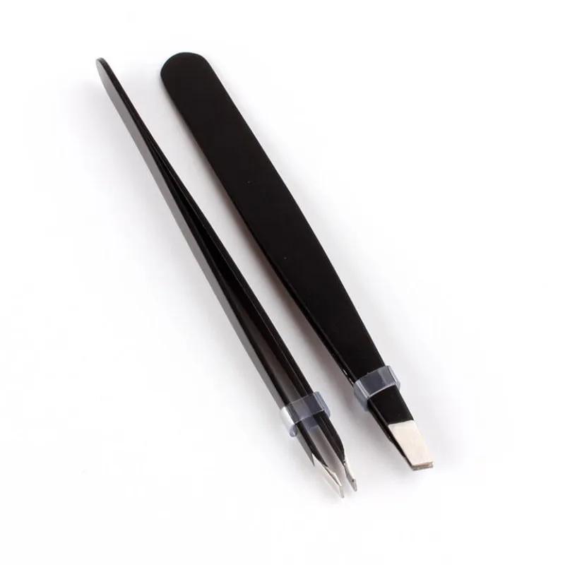 Profissional pinça de sobrancelha de aço inoxidável, rosto nariz cabelo clip removedor, beleza inclinada extrator, maquiagem ferramenta, 1pc - Image 1