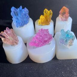 Molde de resina epóxi para artesanato, molde de silicone de pedra original de simulação, conjunto de cristal, faça você mesmo, pingente, ferramenta de fabricação - Image 1