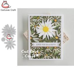 Catlove flor margarida corte de metal dados scrapbooking molde estêncil cortar cartão que faz diy artesanato gravação novos dados para 2021 - Image 1