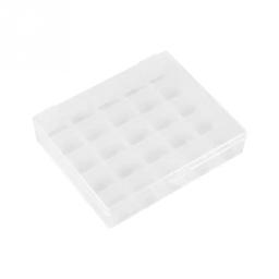 Caixa de armazenamento plástica transparente para costurar a bobina, caixa do organizador com 25 entalhes para salvar a joia - Image 6