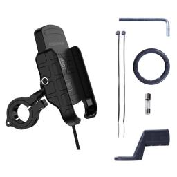 Suporte de celular para motocicleta com qc 3.0, carregador usb sem fio, para iphone 12 11 x samsung com gps - Image 6