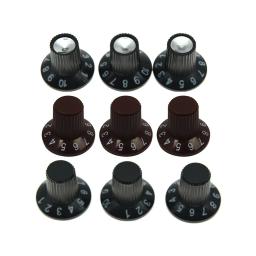 Ohello-preto e prata guitarra Amplificador Control botões, Tom Volume, se adapta para Fender, 6mm eixo Pots, amplificadores, 6pcs - Image 6