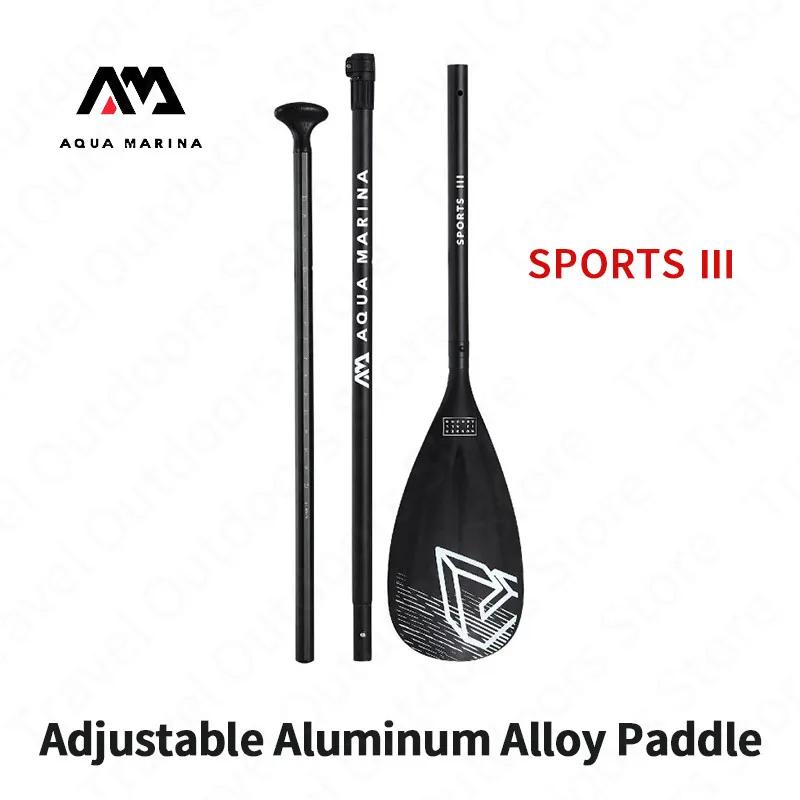 AQUA MARINA Sports ajustável liga de alumínio Paddle remos remos, desportos aquáticos PP Remo remos, peças de canoa caiaque, 3-seção, 220cm - Image 1