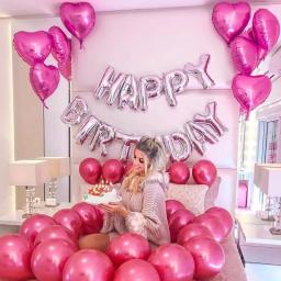 Balões de prata para crianças e adultos, balões de ar, alfabeto, decorações para festas de aniversário, feliz aniversário - Image 2