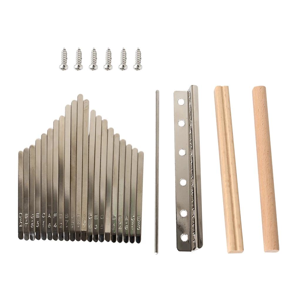 Kalimba de 21 teclas, acessórios do instrumento keysmusical + ponte + martelo de ajuste, leve, portátil, elementos de música - Image 1