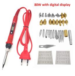 Ferro De Solda Elétrica Escultura, Ferramenta De Pirografia, Queima De Madeira, Gravação De Solda Pen Set, Temperatura Ajustável, 60W, 80W - Image 4