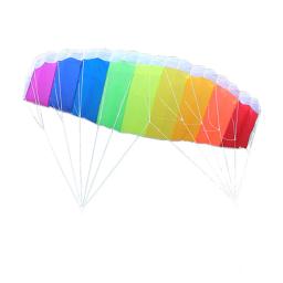 Paraquedas de arco-íris para crianças, bico de paraquedas com linha dupla, 1.4 m, acolchoado de nylon, parafóleo, manobras, brinquedos educacionais para crianças - Image 2