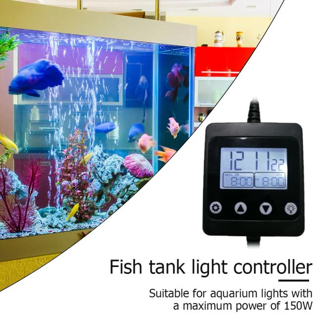 Luz Inteligente para Tanque de Peixes com Controle de Brilho, Temporizador de Escurecimento e Modulação Aquática