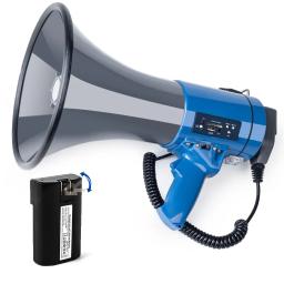 Orador handheld exterior do megafone de 50w com volume alto dos oradores do guia turístico do chifre do tweeter do altifalante gravável - Image 1