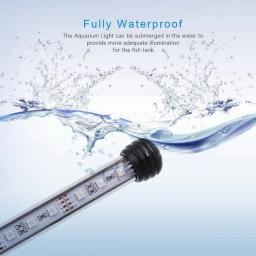 Aquário com lâmpada colorida rgb, 19-49cm, controle remoto, para mergulho, 90-260v, aquario, lâmpada para plantas, tanque de peixes, jardim - Image 4