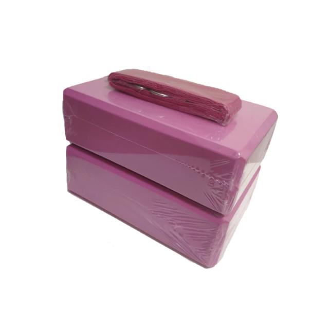 Cinto EVA Yoga e Pilates com Tijolo, Faixa de Fitness para Treinamento e Modelagem Corporal, Ideal para Ginásio e Exercícios em Casa, Disponível em 1 ou 2 Peças