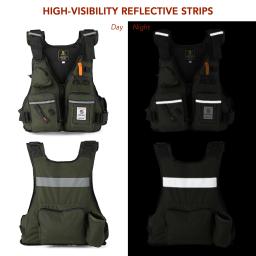 Colete flutuante com suporte para garrafa de água, colete salva-vidas, pesca com mosca, natação, caiaque, vela, canoagem, esportes aquáticos - Image 4
