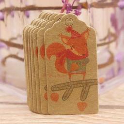Conjuntos de etiquetas penduradas 2x4cm branco/marrom, 50 ou 100 peças, presente faça você mesmo, natal, neve, bolachas, lembranças de casamento - Image 6