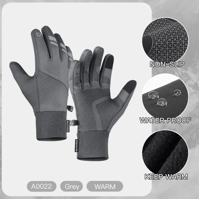 Luvas de Ciclismo Impermeáveis e Tácteis para Homens - Quentes e à Prova de Vento para Inverno e Esportes ao Ar Livre