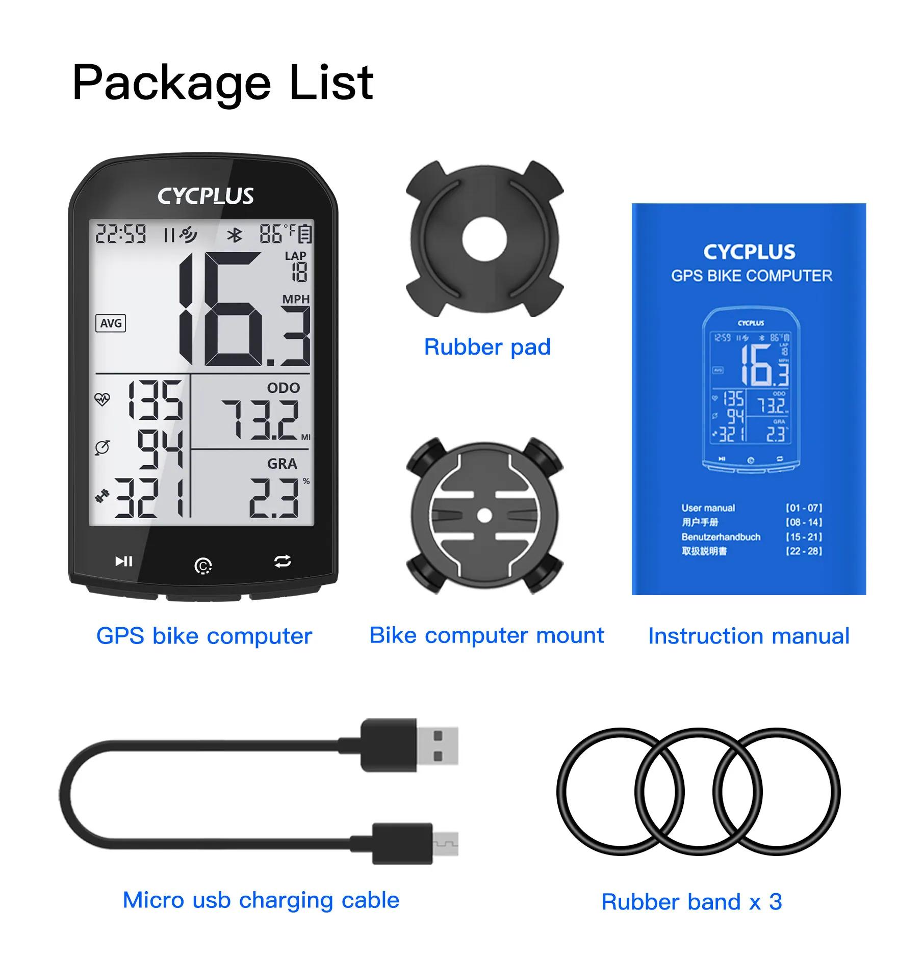 Cycplus m1 gps bicicleta computador sem fio bluetooth 4.0 velocímetro ant + odômetro à prova d' água ciclismo acessórios da bicicleta - Image 1