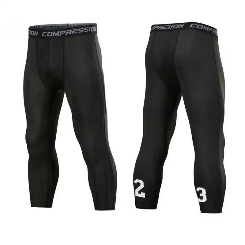 Homens conjuntos de basquete esporte ginásio terno de treino de secagem rápida shorts + collants masculino exercício de futebol caminhadas correndo fitness treino 162s - Image 1